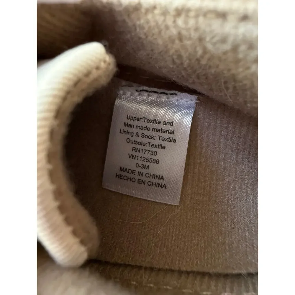 Cat & Jack Toddler's Beige Casual Shoes Canvas Cotton Size 0-3 Months